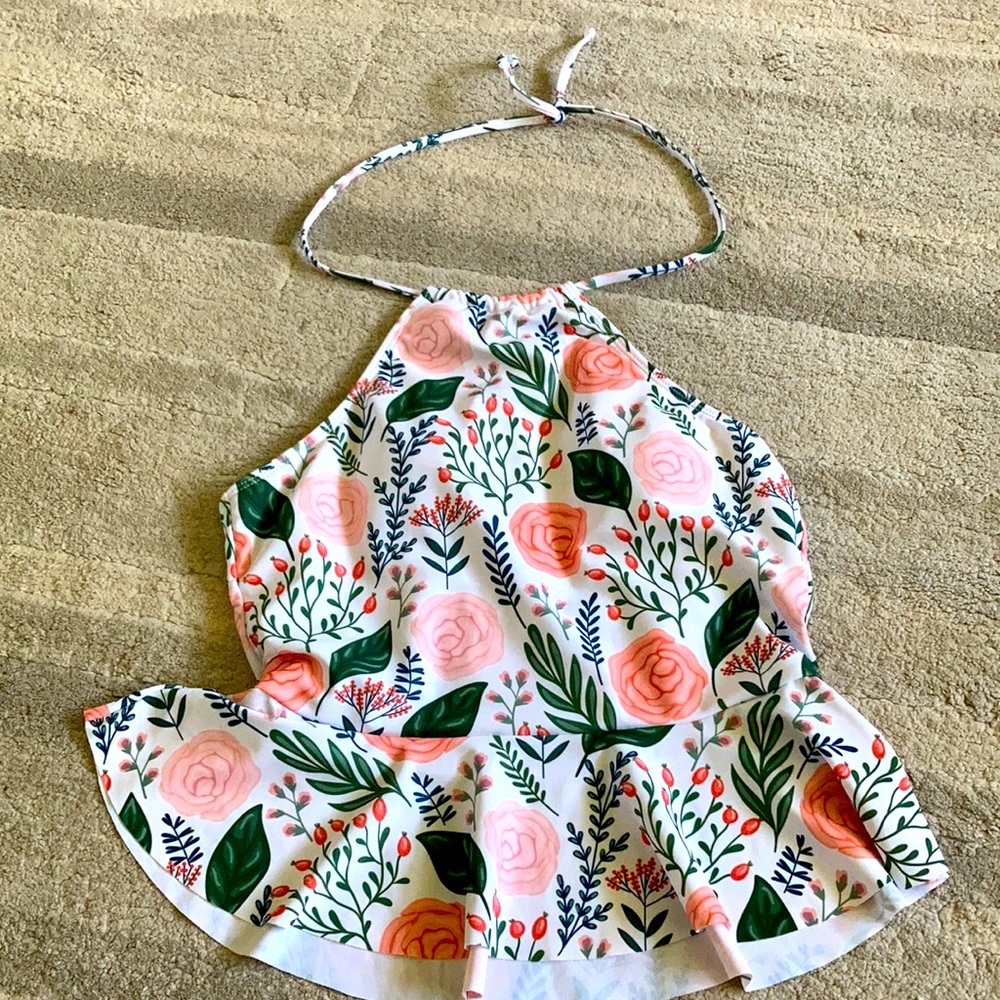 Floral Swim Halter Top